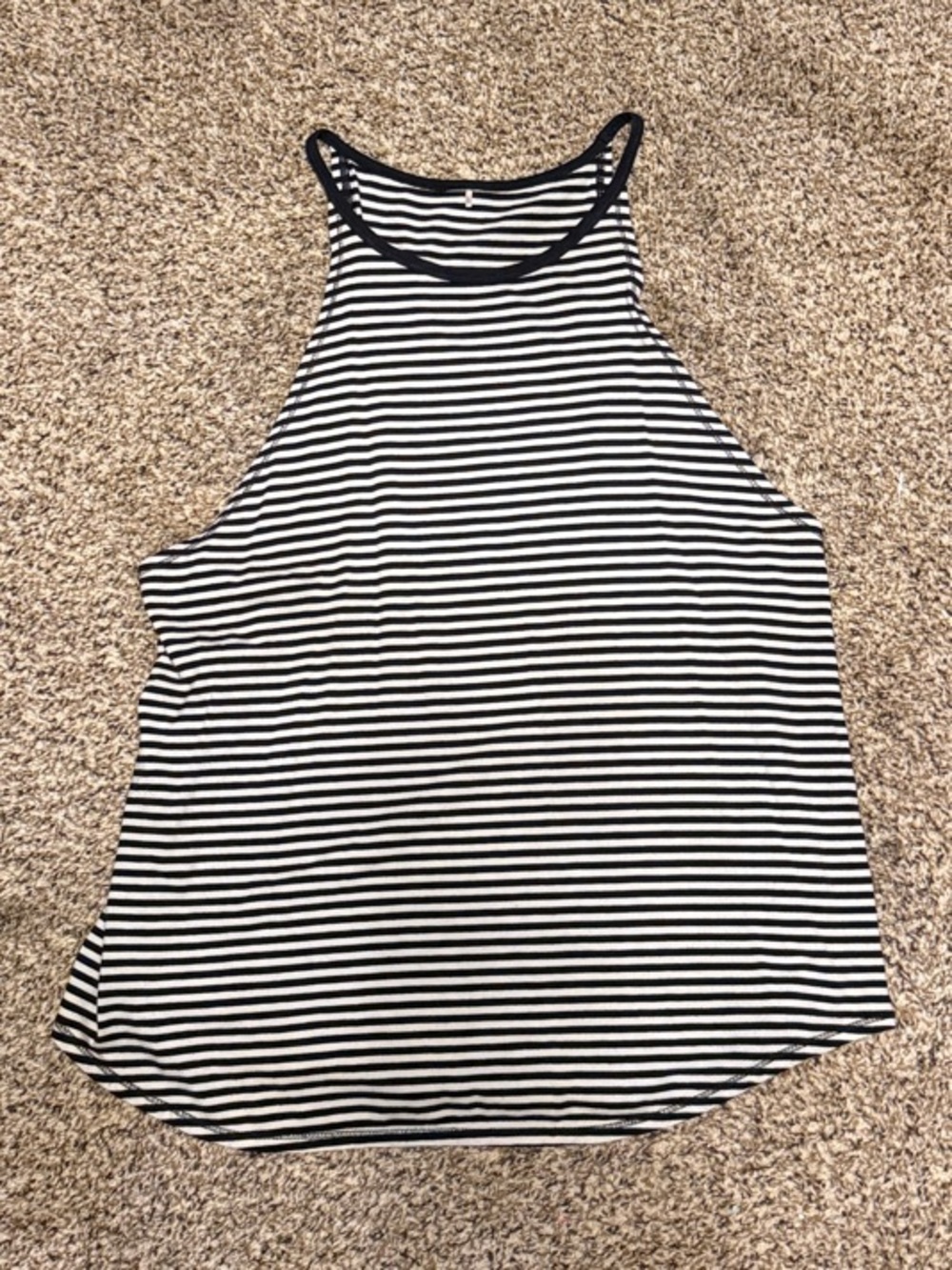 Striped Black & White Tank Top